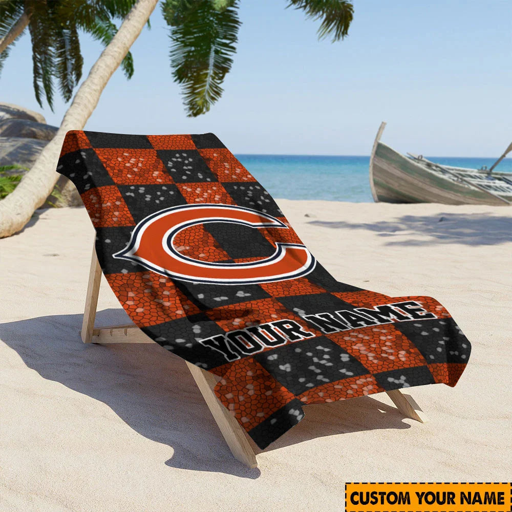 [SPECIAL OFFER] NEW CUSTOMIZED NFL26 CCB CHICAGO BEARS BEACH TOWEL