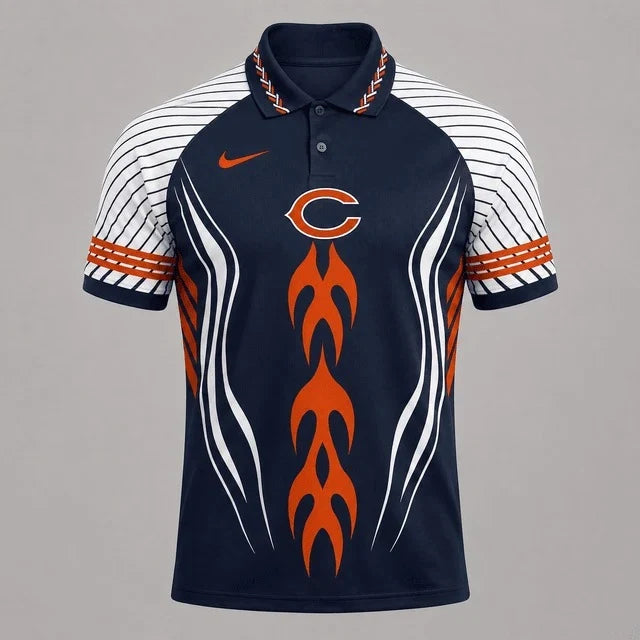 [SPECIAL OFFER] NEW CUSTOMIZED NFL26 CCB CHICAGO BEARS POLO SHIRT