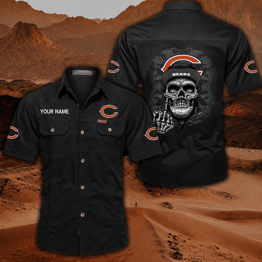 [SPECIAL OFFER] NEW CUSTOMIZED NFL26 CCB CHICAGO BEARS MUTICOLOR MEN'S CARGO SHIRT