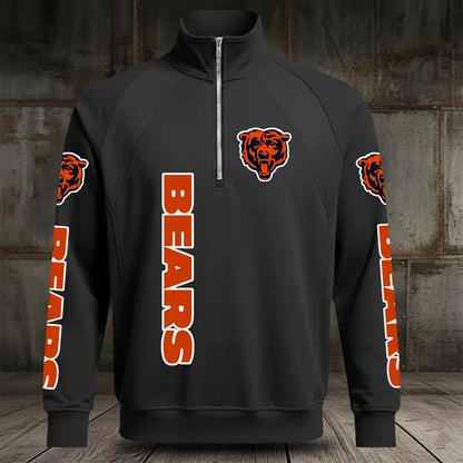 [SPECIAL OFFER] NEW CUSTOMIZED NFL26 CCB CHICAGO BEARS MEN'S MULTICOLOR QUARTER-ZIP PULLOVER