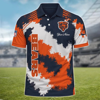 [SPECIAL OFFER] NEW CUSTOMIZED NFL26 CCB CHICAGO BEARS MULTICOLOR POLO SHIRT