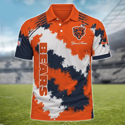 [SPECIAL OFFER] NEW CUSTOMIZED NFL26 CCB CHICAGO BEARS MULTICOLOR POLO SHIRT