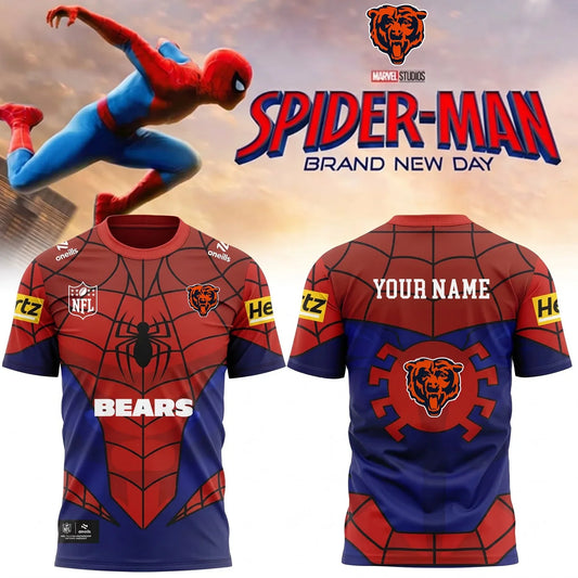 [SPECIAL OFFER] NEW CUSTOMIZED NFL26 CCB CHICAGO BEARS x SPIDER T-SHIRT, HOODIE & ZIP HOODIE