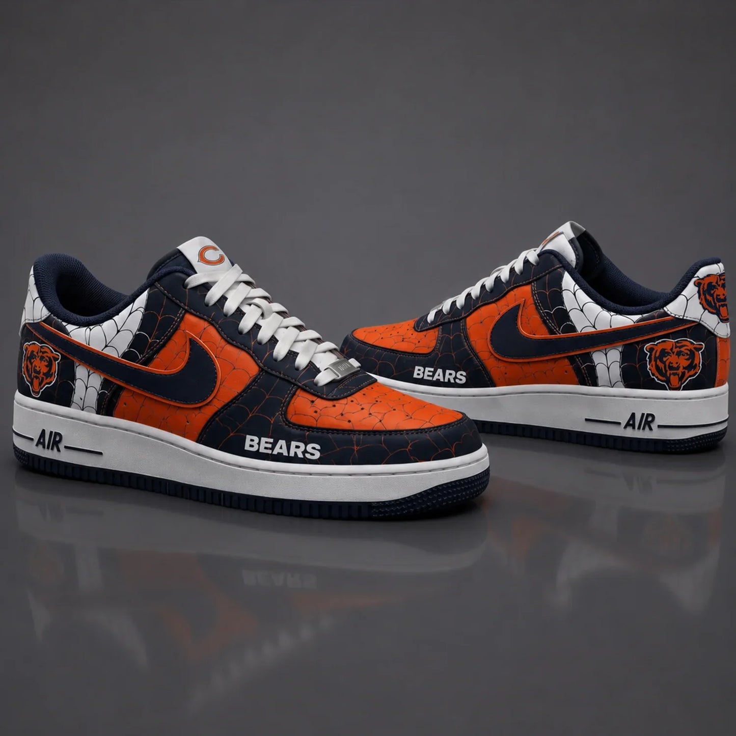 [SPECIAL OFFER] NEW CUSTOMIZED NFL26 CCB CHICAGO BEARS x SPIDER AF1 SHOES