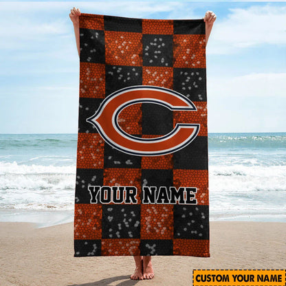[SPECIAL OFFER] NEW CUSTOMIZED NFL26 CCB CHICAGO BEARS BEACH TOWEL