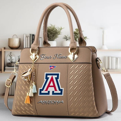 LIMITED EDITION - NEW CUSTOMIZED FBS NCAA27 ARW AR WILCATS HANDBAG MULTICOLOR