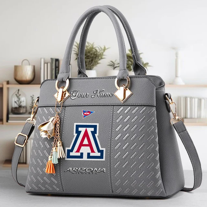 LIMITED EDITION - NEW CUSTOMIZED FBS NCAA27 ARW AR WILCATS HANDBAG MULTICOLOR