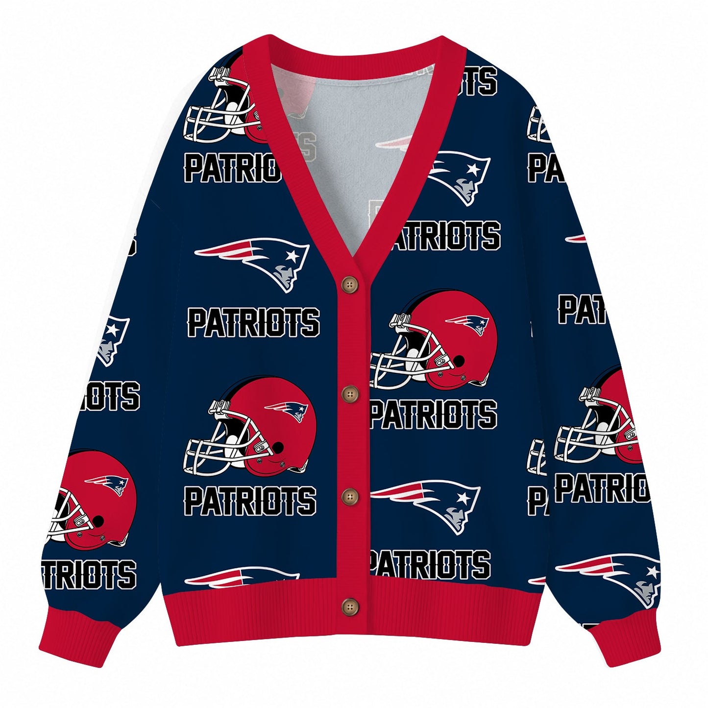 [SPECIAL OFFER] NEW CUSTOMIZED NFL27 NEP NEW ENGLAND PATRIOTS CARDIGAN