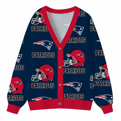 [SPECIAL OFFER] NEW CUSTOMIZED NFL27 NEP NEW ENGLAND PATRIOTS CARDIGAN