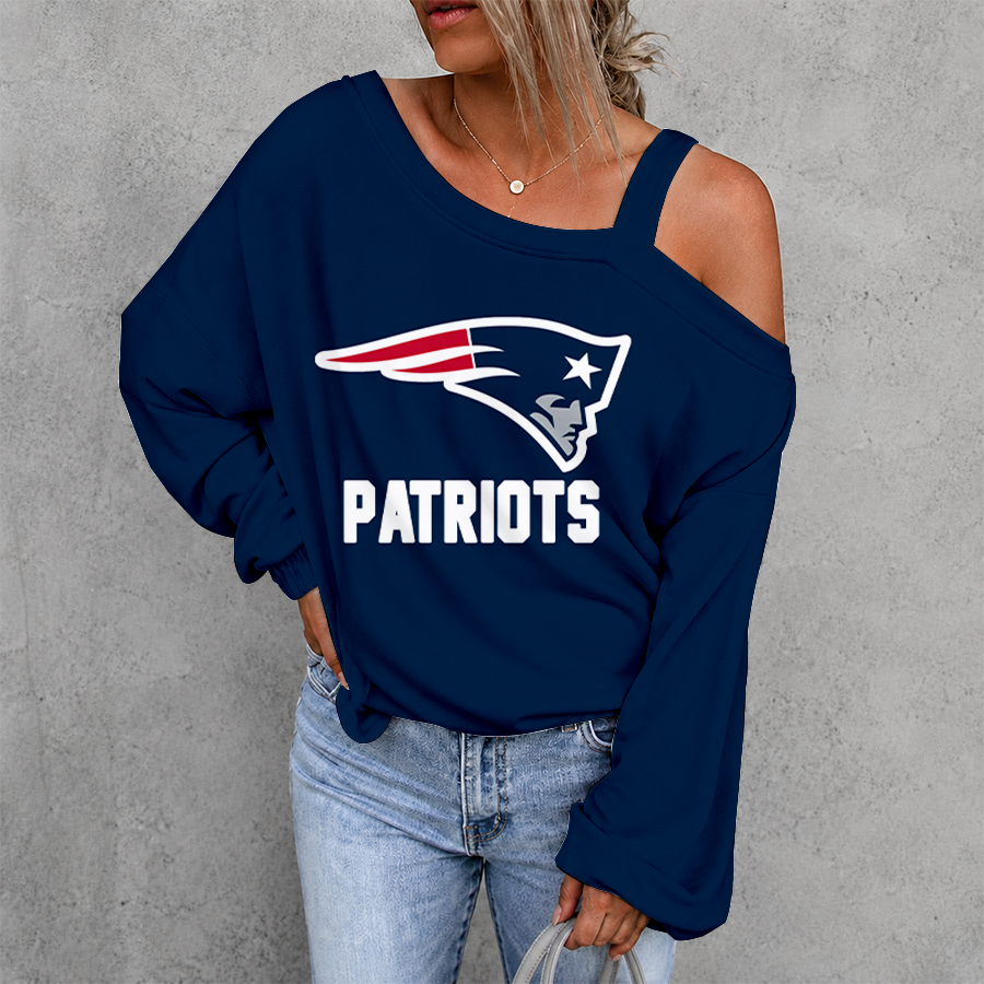 [SPECIAL OFFER] NEW CUSTOMIZED NFL27 NEP NEW ENGLAND PATRIOTS DROP SHOULDER SWEATSHIRT
