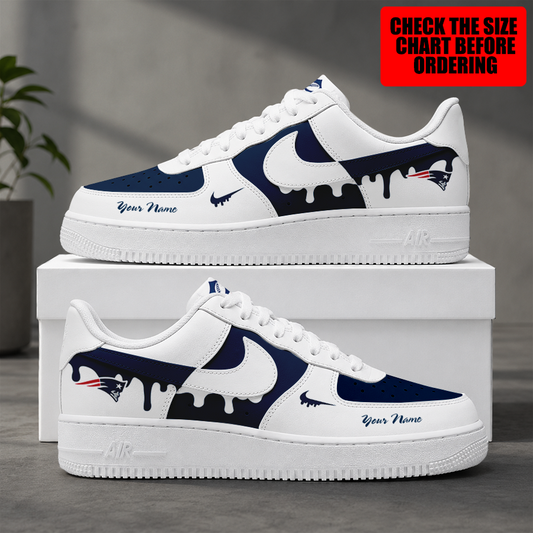 [SPECIAL OFFER] NEW CUSTOMIZED NFL27 NEP NEW ENGLAND PATRIOTS AF1 SHOES