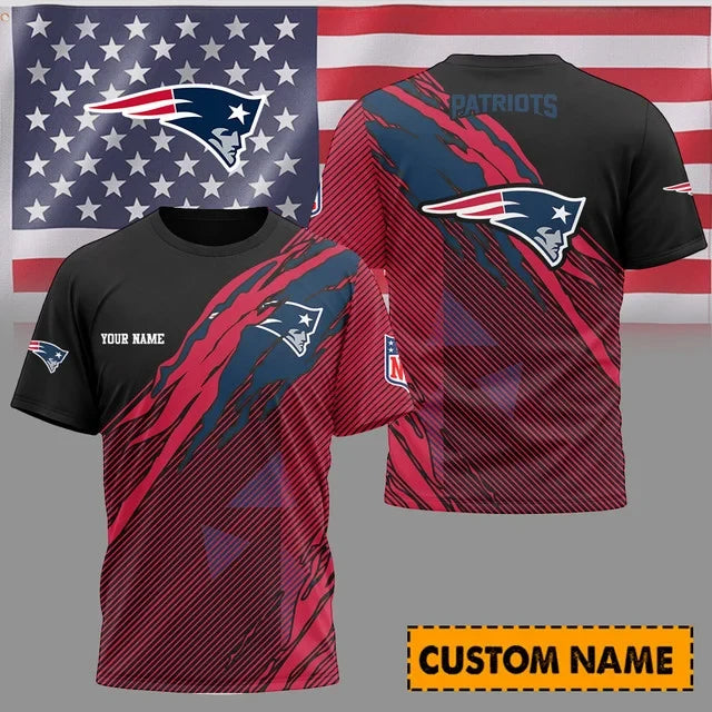[SPECIAL OFFER] NEW CUSTOMIZED NFL27 NEP NEW ENGLAND PATRIOTS UNISEX T-SHIRT & POLO