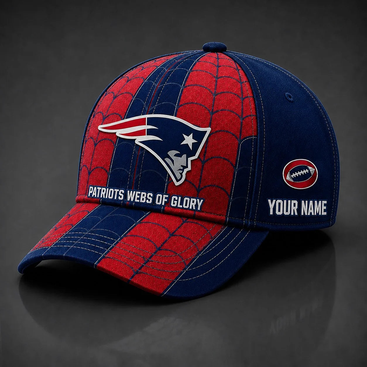 [SPECIAL OFFER] NEW CUSTOMIZED NFL27 NEP NEW ENGLAND PATRIOTSS x SPIDER CLASSIC CAP