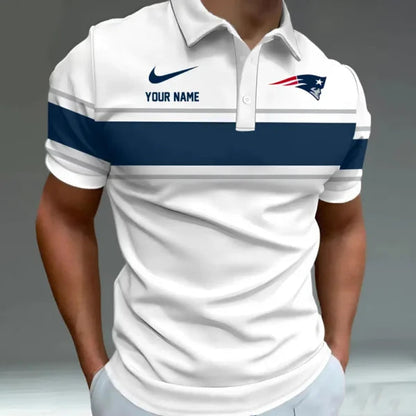 [SPECIAL OFFER] NEW CUSTOMIZED NFL27 NEP NEW ENGLAND PATRIOTS POLO SHIRT