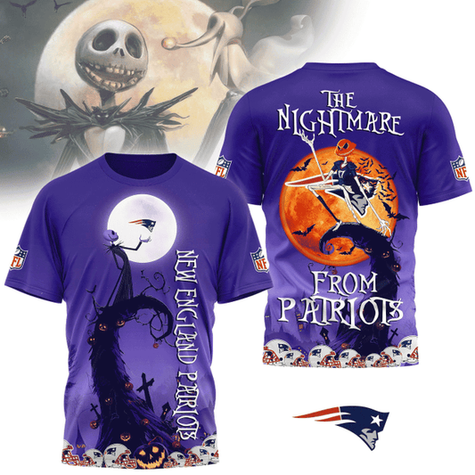 [SPECIAL OFFER] NEW CUSTOMIZED NFL27 NEP NEW ENGLAND PATRIOTS HALLOWEEN THE NIGHTMARE APPAREL