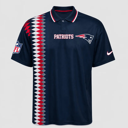 [SPECIAL OFFER] NEW CUSTOMIZED NFL27 NEP NEW ENGLAND PATRIOTS POLO SHIRT