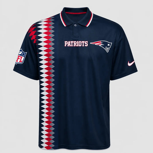 [SPECIAL OFFER] NEW CUSTOMIZED NFL27 NEP NEW ENGLAND PATRIOTS POLO SHIRT