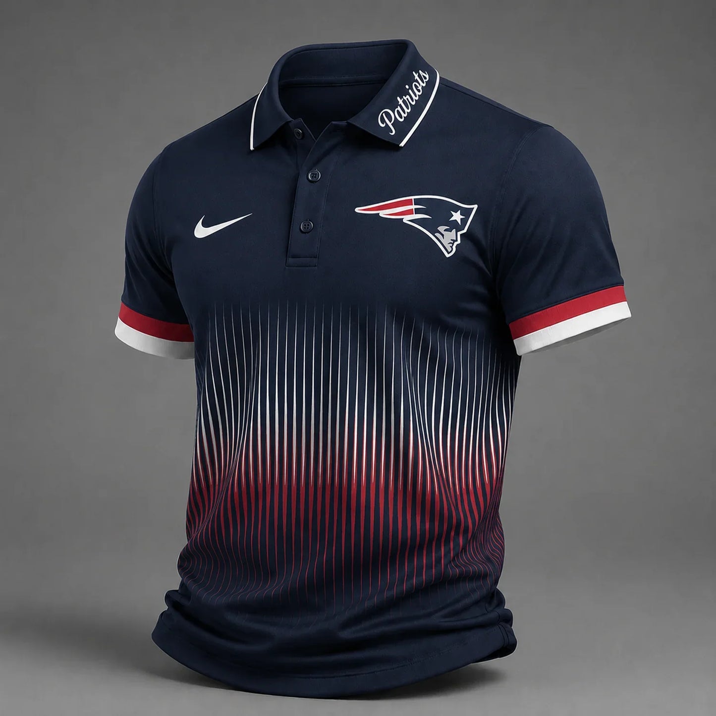 [SPECIAL OFFER] NEW CUSTOMIZED NFL27 NEP NEW ENGLAND PATRIOTS POLO SHIRT