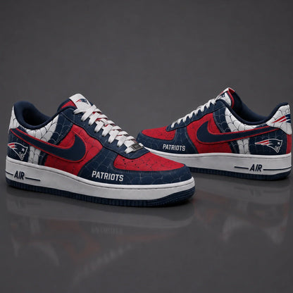 [SPECIAL OFFER] NEW CUSTOMIZED NFL27 NEP NEW ENGLAND PATRIOTS x SPIDER AF1 SHOES