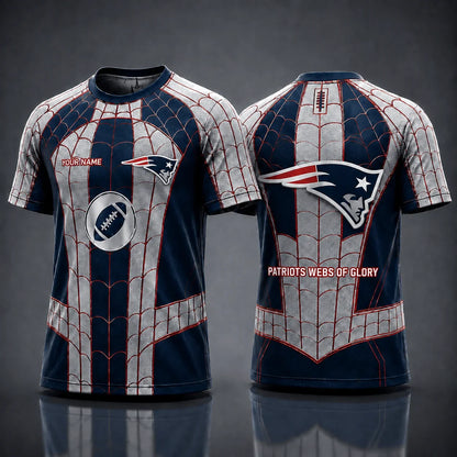 [SPECIAL OFFER] NEW CUSTOMIZED NFL27 NEP NEW ENGLAND PATRIOTS x SPIDER T-SHIRT, HOODIE & ZIP HOODIE