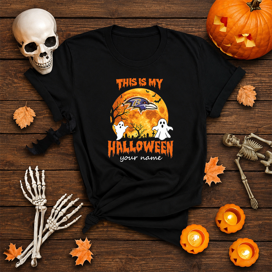 [SPECIAL OFFER] NEW CUSTOMIZED NFL28 BTR BALTIMORE RAVENS  HALLOWEEN T-SHIRT, HOODIE & ZIP HOODIE