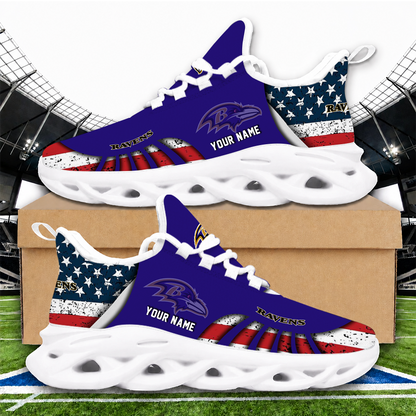 [SPECIAL OFFER] NEW CUSTOMIZED NFL28 BTR BALTIMORE RAVENS UNISEX CLUNKY SNEAKERS