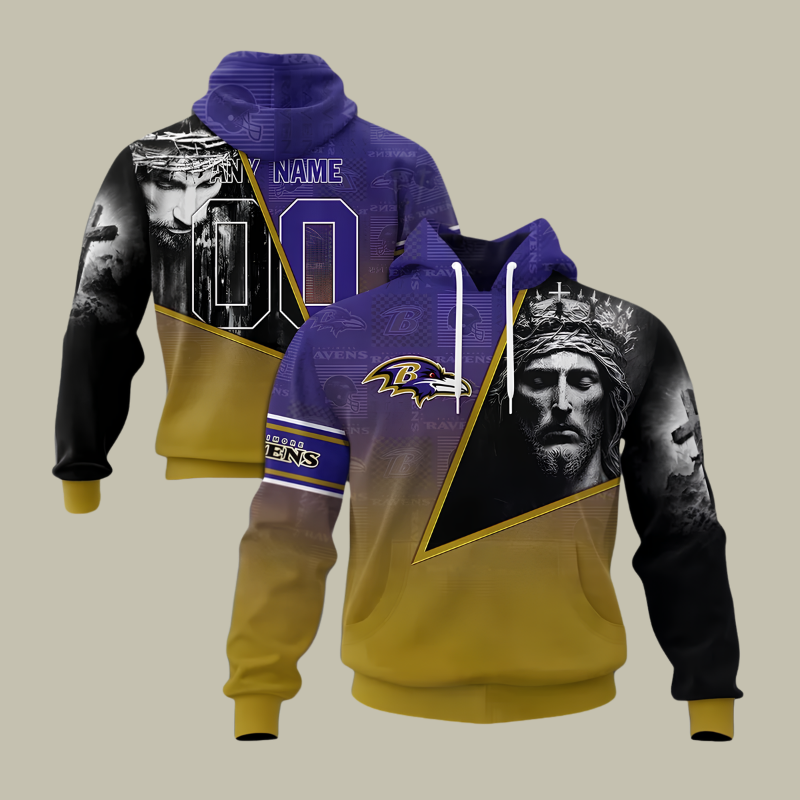 [SPECIAL OFFER] NEW CUSTOMIZED NFL28 BTR BALTIMORE RAVENS GOD'S BLESSING T-SHIRT, HOODIE & ZIP HOODIE