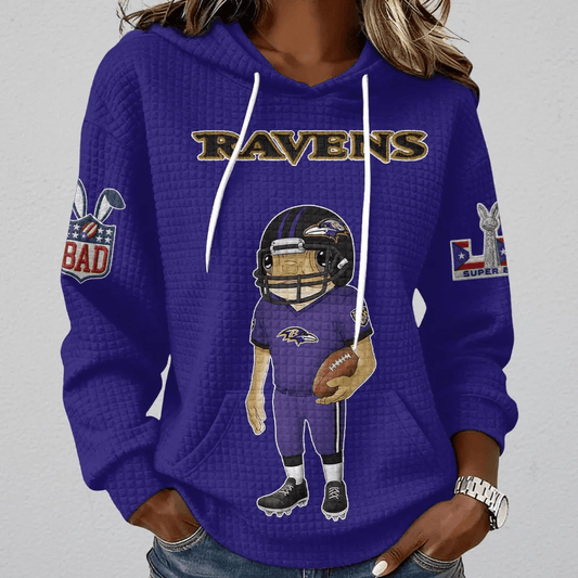 [SPECIAL OFFER] NEW CUSTOMIZED NFL28 BTR BALTIMORE RAVENS UNISEX HOODED SWEATSHIRT