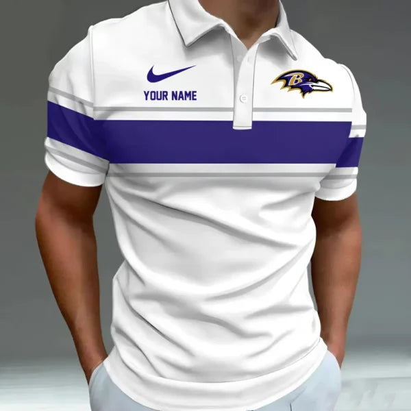 [SPECIAL OFFER] NEW CUSTOMIZED NFL28 BTR BALTIMORE RAVENS POLO SHIRT