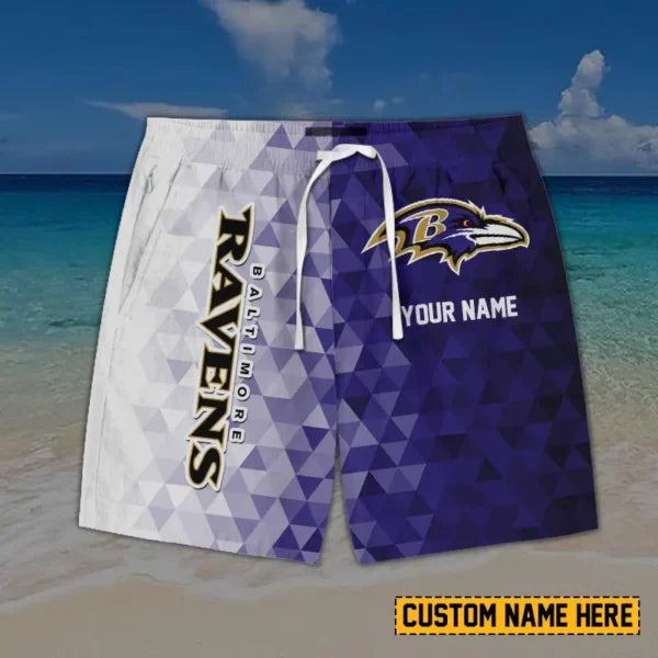 [SPECIAL OFFER] NEW CUSTOMIZED NFL28 BTR BALTIMORE RAVENS SHORT PANTS