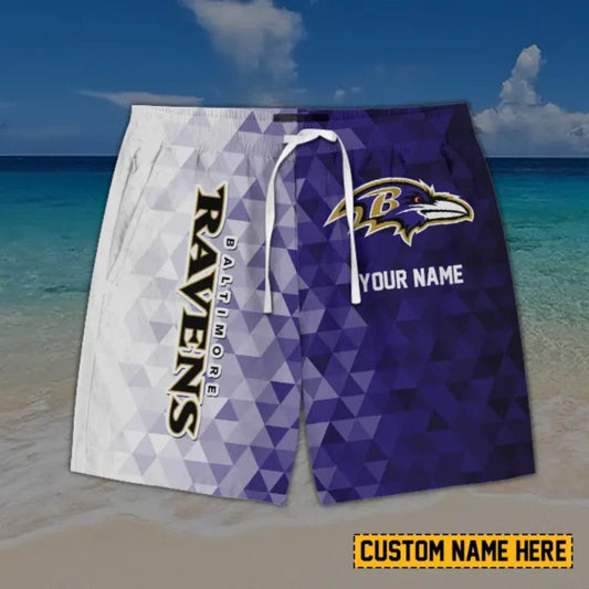 [SPECIAL OFFER] NEW CUSTOMIZED NFL28 BTR BALTIMORE RAVENS SHORT PANTS