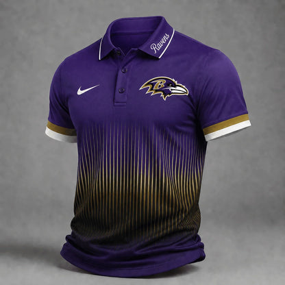 [SPECIAL OFFER] NEW CUSTOMIZED NFL28 BTR BALTIMORE RAVENS POLO SHIRT