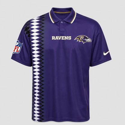 [SPECIAL OFFER] NEW CUSTOMIZED NFL28 BTR BALTIMORE RAVENS POLO SHIRT