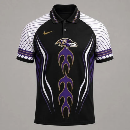 [SPECIAL OFFER] NEW CUSTOMIZED NFL28 BTR BALTIMORE RAVENS POLO SHIRT