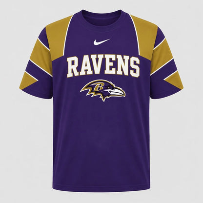 [SPECIAL OFFER] NEW CUSTOMIZED NFL28 BTR BALTIMORE RAVENS RAGLAN TEE