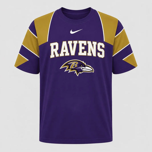 [SPECIAL OFFER] NEW CUSTOMIZED NFL28 BTR BALTIMORE RAVENS RAGLAN TEE