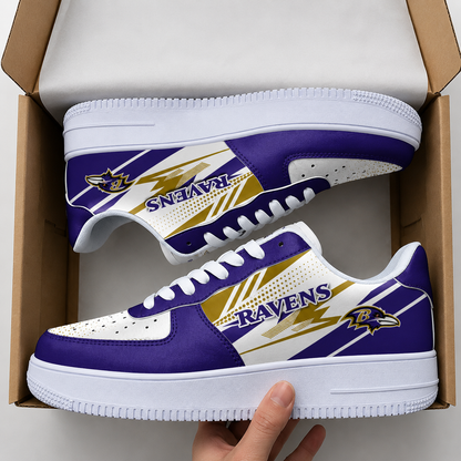 [SPECIAL OFFER] NEW CUSTOMIZED NFL28 BTR BALTIMORE RAVENS AF1 SNEAKERS