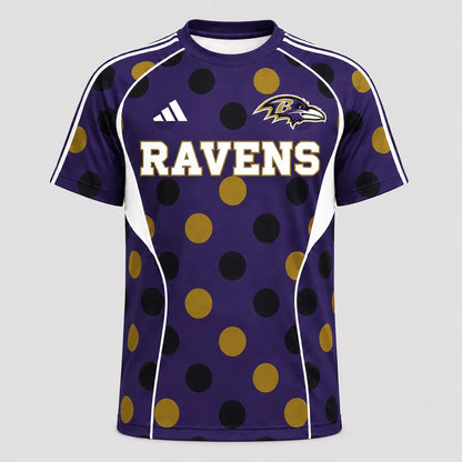 [SPECIAL OFFER] NEW CUSTOMIZED NFL28 BTR BALTIMORE RAVENS RAGLAN TEE