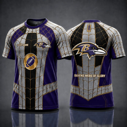 [SPECIAL OFFER] NEW CUSTOMIZED NFL28 BTR BALTIMORE RAVENS x SPIDER T-SHIRT, HOODIE & ZIP HOODIE