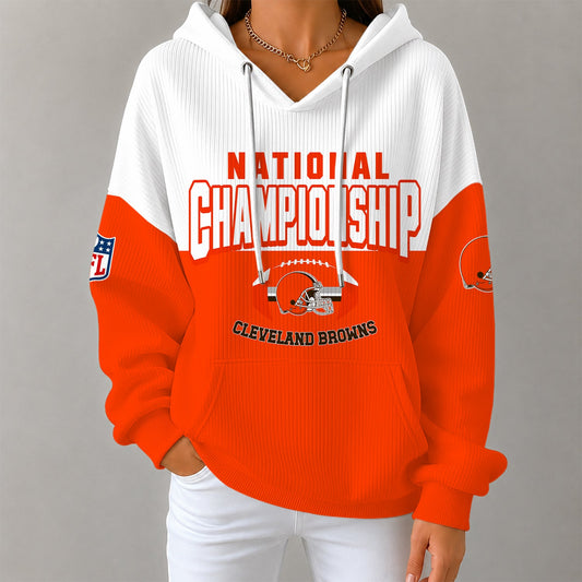 [SPECIAL OFFER] NEW CUSTOMIZED NFL29 CLB CLEVELAND BROWNS RIBBED HOODIE & SWEATSHIRT