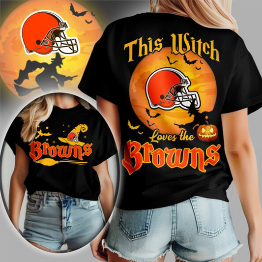 [SPECIAL OFFER] NEW CUSTOMIZED NFL29 CLB CLEVELAND BROWNS  HALLOWEEN T-SHIRT, HOODIE & ZIP HOODIE