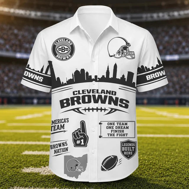 [SPECIAL OFFER] NEW CUSTOMIZED NFL29 CLB CLEVELAND BROWNS UNISEX HAWAIIAN SHIRT
