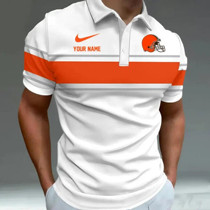 [SPECIAL OFFER] NEW CUSTOMIZED NFL29 CLB CLEVELAND BROWNS POLO SHIRT