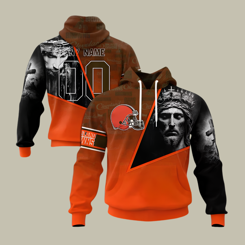 [SPECIAL OFFER] NEW CUSTOMIZED NFL29 CLB CLEVELAND BROWNS GOD'S BLESSING T-SHIRT, HOODIE & ZIP HOODIE