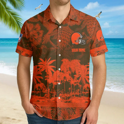 [SPECIAL OFFER] NEW CUSTOMIZED NFL29 CLB CLEVELAND BROWNS UNISEX HAWAIIAN SHIRT