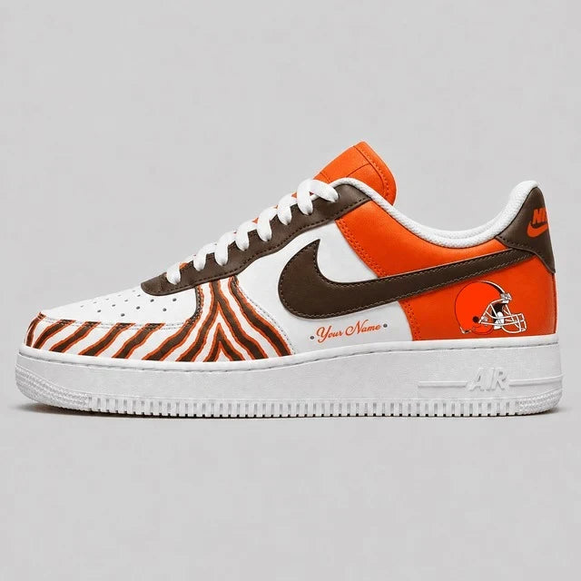 [SPECIAL OFFER] NEW CUSTOMIZED NFL29 CLB CLEVELAND BROWNS AF1 SHOES