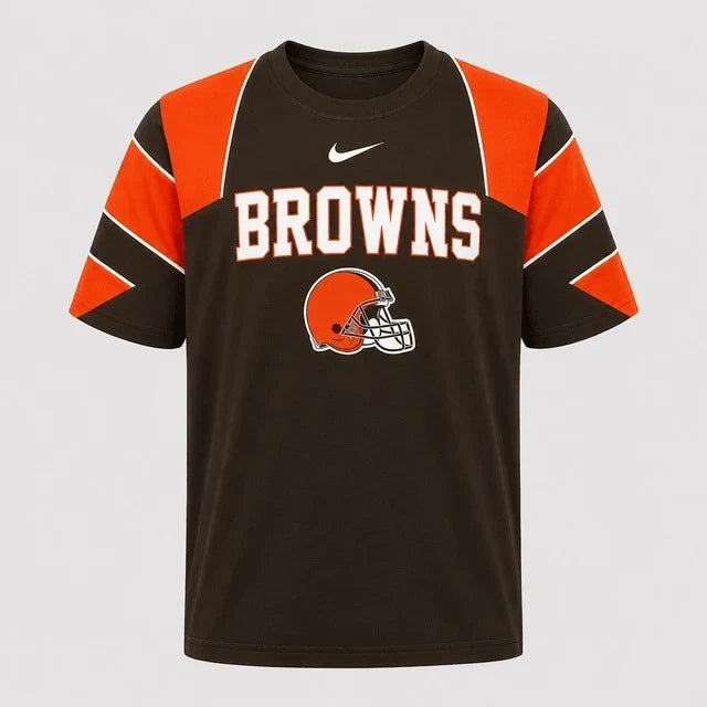 [SPECIAL OFFER] NEW CUSTOMIZED NFL29 CLB CLEVELAND BROWNS RAGLAN TEE