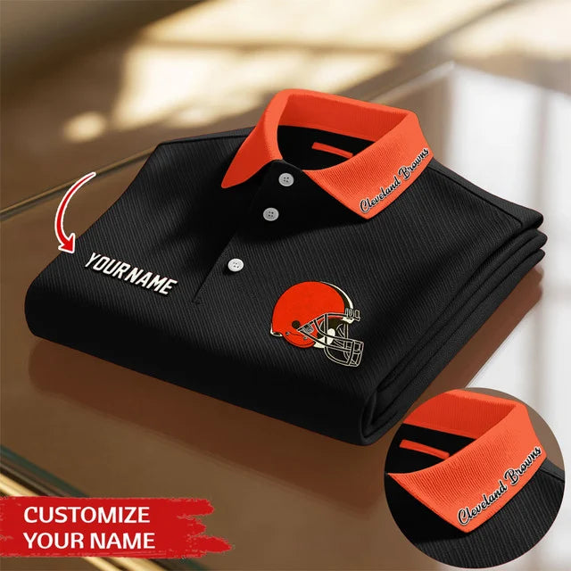 [SPECIAL OFFER] NEW CUSTOMIZED NFL29 CLB CLEVELAND BROWNS POLO SHIRT