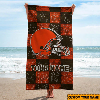 [SPECIAL OFFER] NEW CUSTOMIZED NFL29 CLB CLEVELAND BROWNS BEACH TOWEL