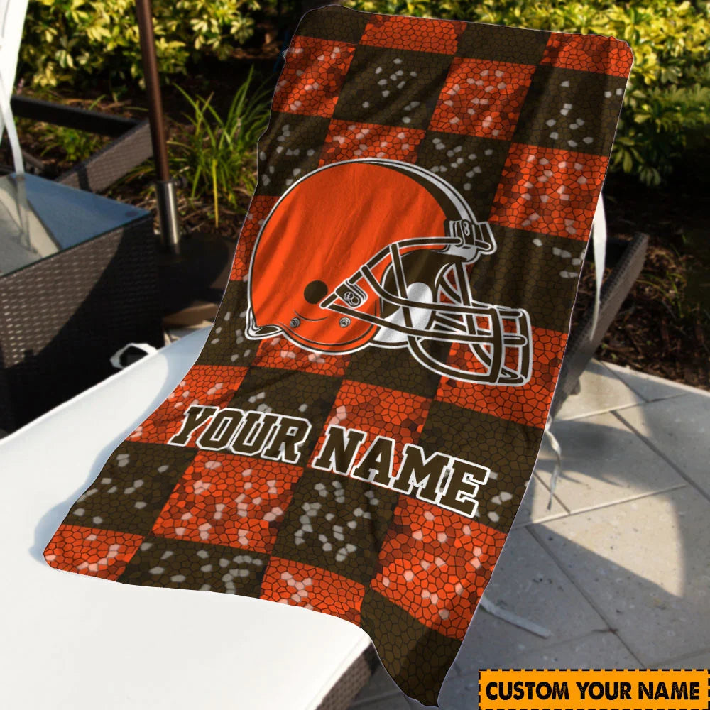 [SPECIAL OFFER] NEW CUSTOMIZED NFL29 CLB CLEVELAND BROWNS BEACH TOWEL